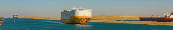 Im Mai wurde der Rückgang des Schiffsverkehrs in Suez-Kanal noch verstärkt. 