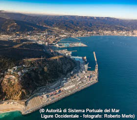 En los primeros tres meses de 2025, el tráfico de mercancías en los puertos de Génova y Savona-Vado creció un +1,4%