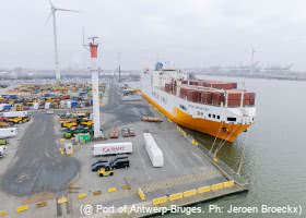 Nel terzo trimestre il traffico delle merci nel porto di Anversa-Bruges è calato del -2,8%