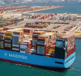 In the third quarter, the Ocean division of the Maersk group recorded a decrease in revenues of -17.4%.